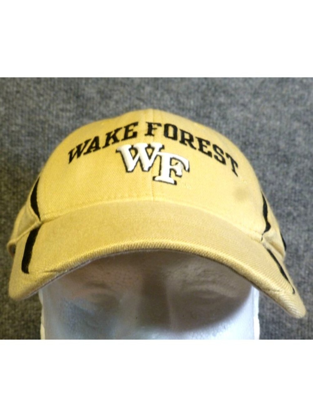Vintage Wake Forest Hat Nike Team Fitted Cap M/L Gold Black Stripes NCAA ACC